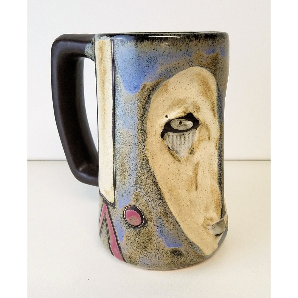 Vintage Oversized Mara of Mexico Art Pottery Face Mask Mug